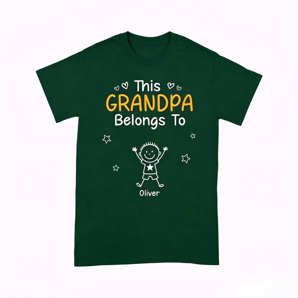 Birthday Gifts for Dad, Grandpa - Grandpa Belongs to T-shirt