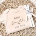 Personalized Baby Embroidered Custom Onesie,  pregnancy gift, Baby Coming Soon