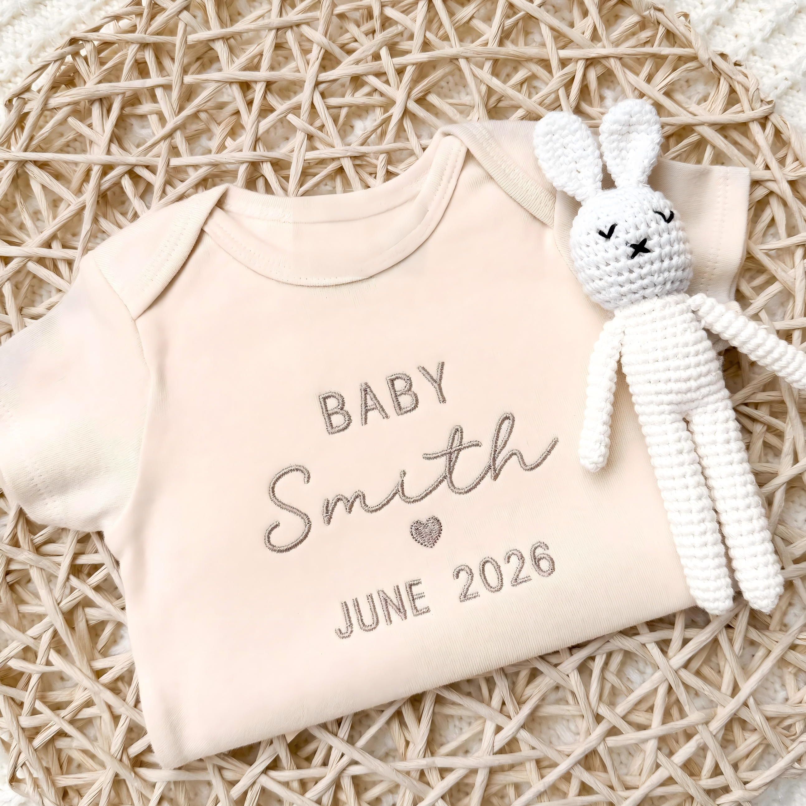 Personalized Baby Embroidered Custom Onesie,  pregnancy gift, Baby Coming Soon