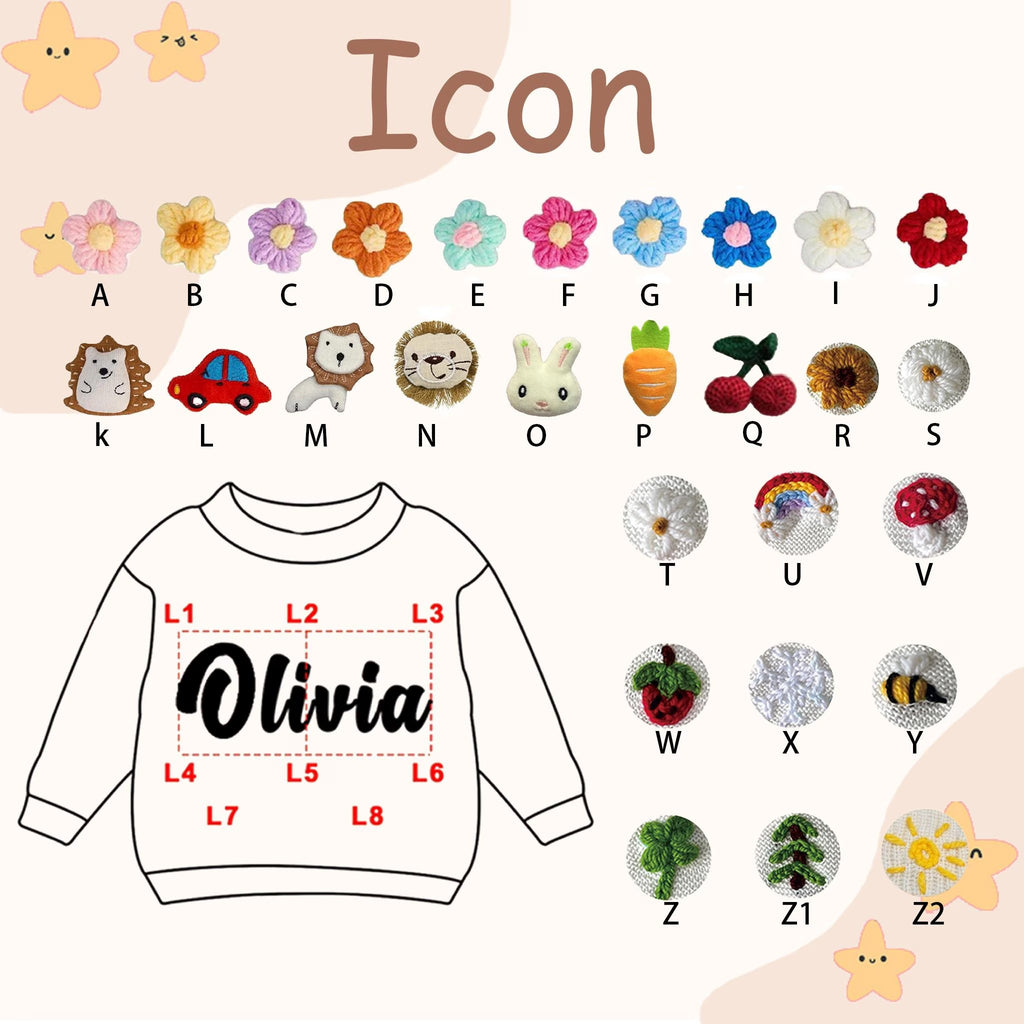 Personalized Sweater - Custom Embroidered Baby Sweater