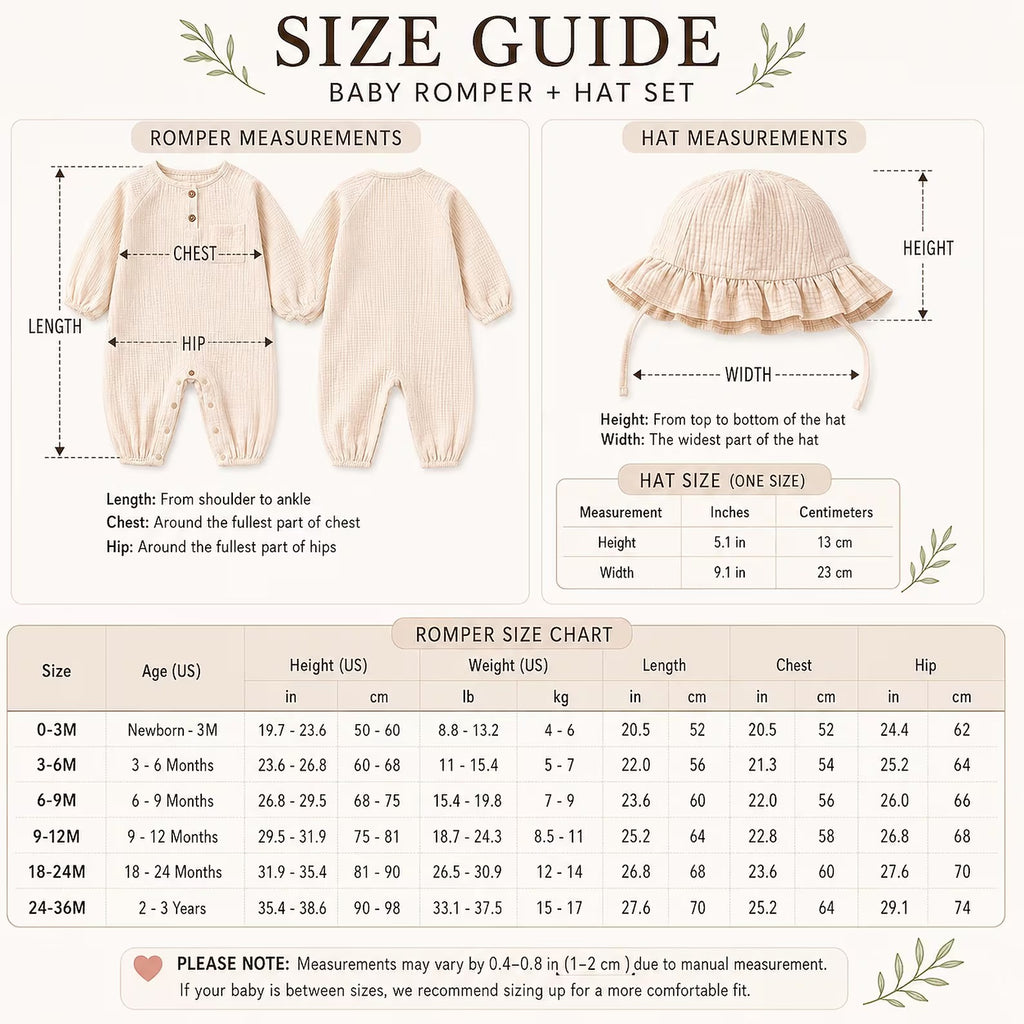 Personalized Baby Romper and Hat Set, Custom Name Embroidered Coming Home Outfit