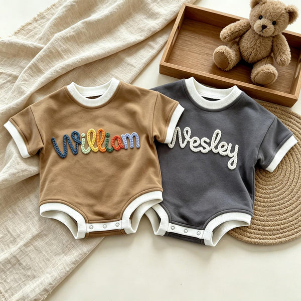 Personalized Baby Shirt with Name, Custom Baby Bubble Romper