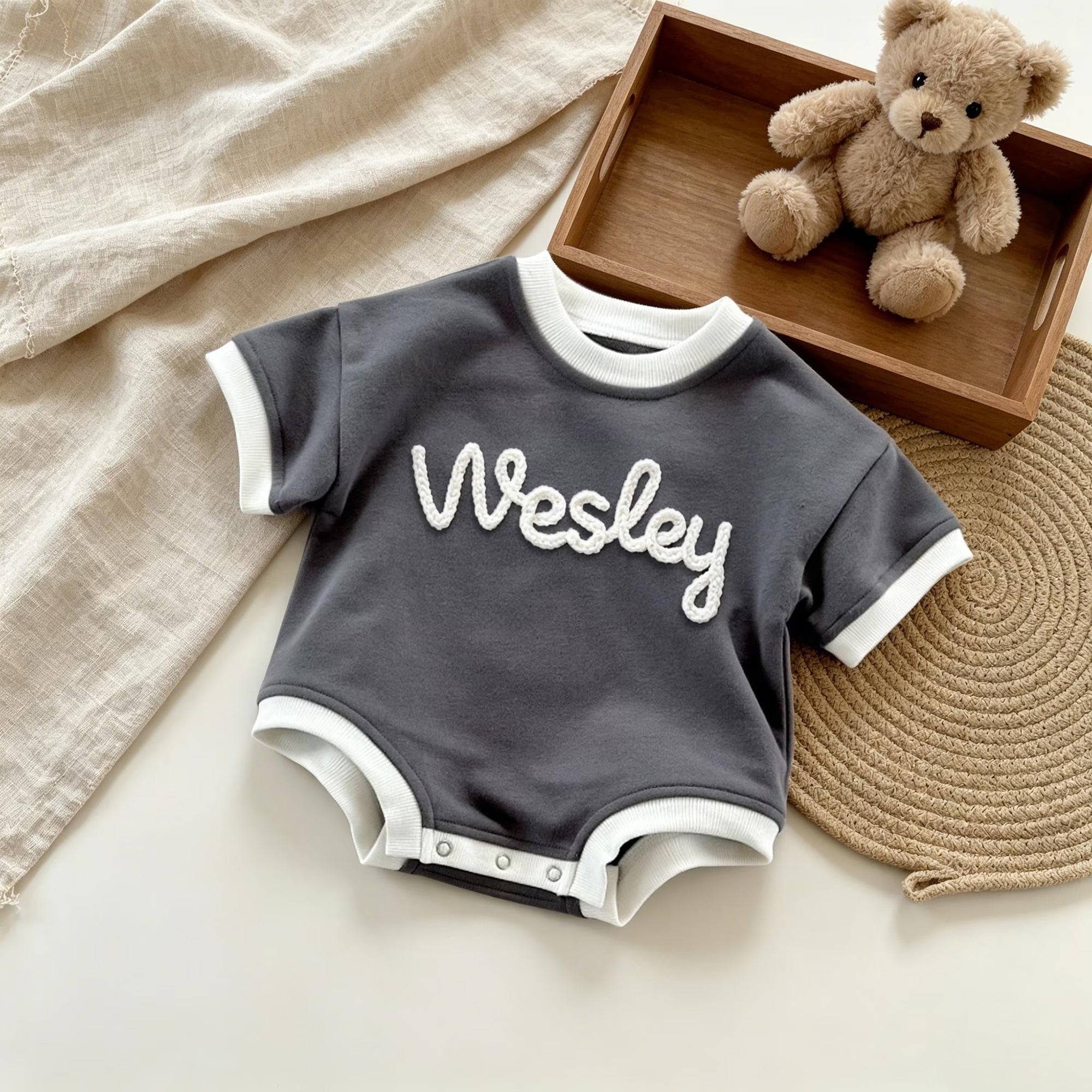 Personalized Baby Shirt with Name, Custom Baby Bubble Romper