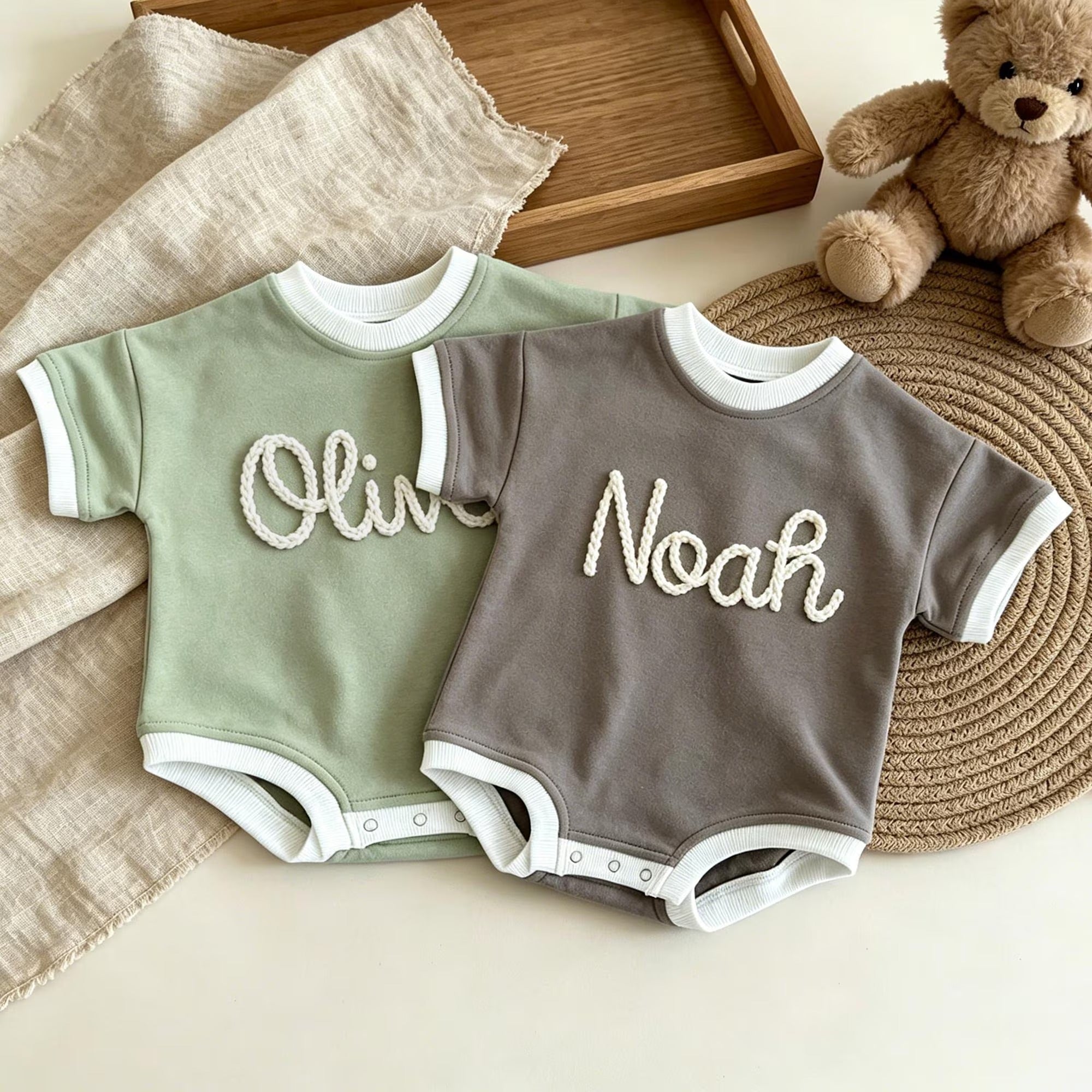 Personalized Baby Shirt with Name, Custom Baby Bubble Romper