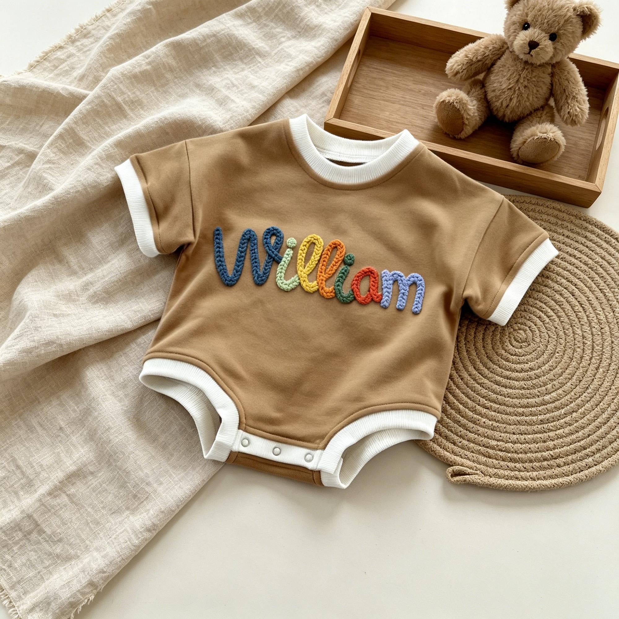 Personalized Baby Shirt with Name, Custom Baby Bubble Romper