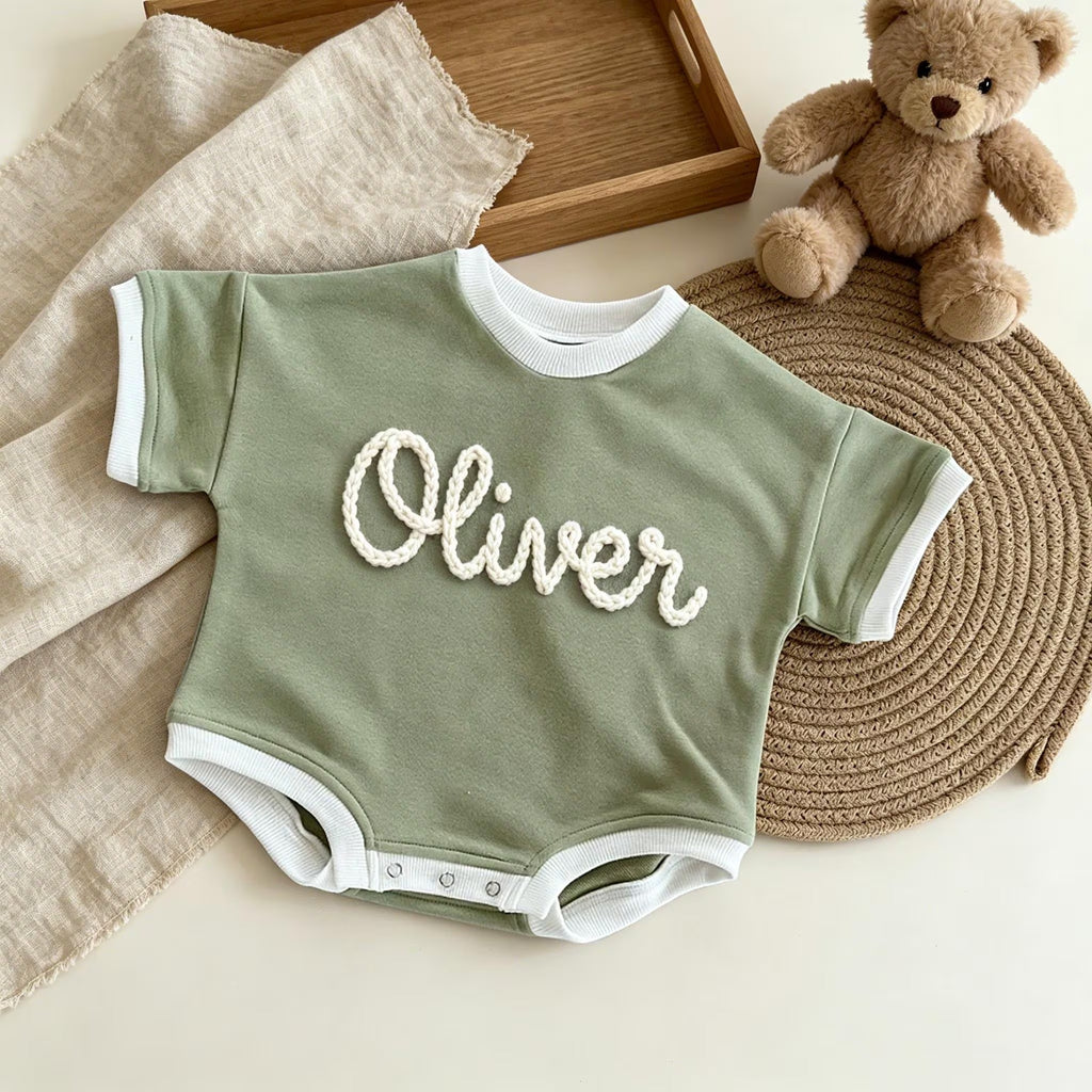 Personalized Baby Shirt with Name, Custom Baby Bubble Romper