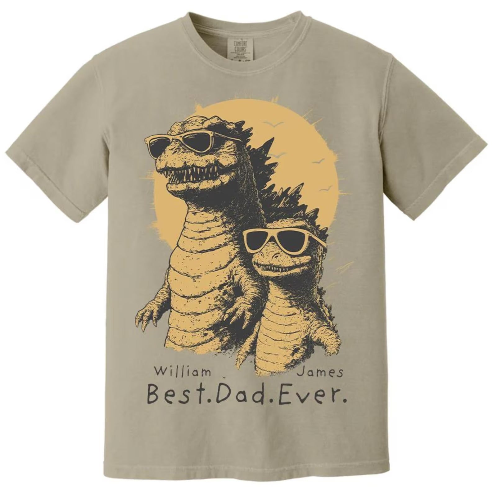 Personalized Best Dad Ever Dadzilla T-Shirt Father Day Gifts for Dad Funny Papa Tshirt Cool Daddy Dinosaur Tee