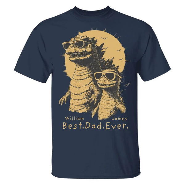 Personalized Best Dad Ever Dadzilla T-Shirt Father Day Gifts for Dad Funny Papa Tshirt Cool Daddy Dinosaur Tee
