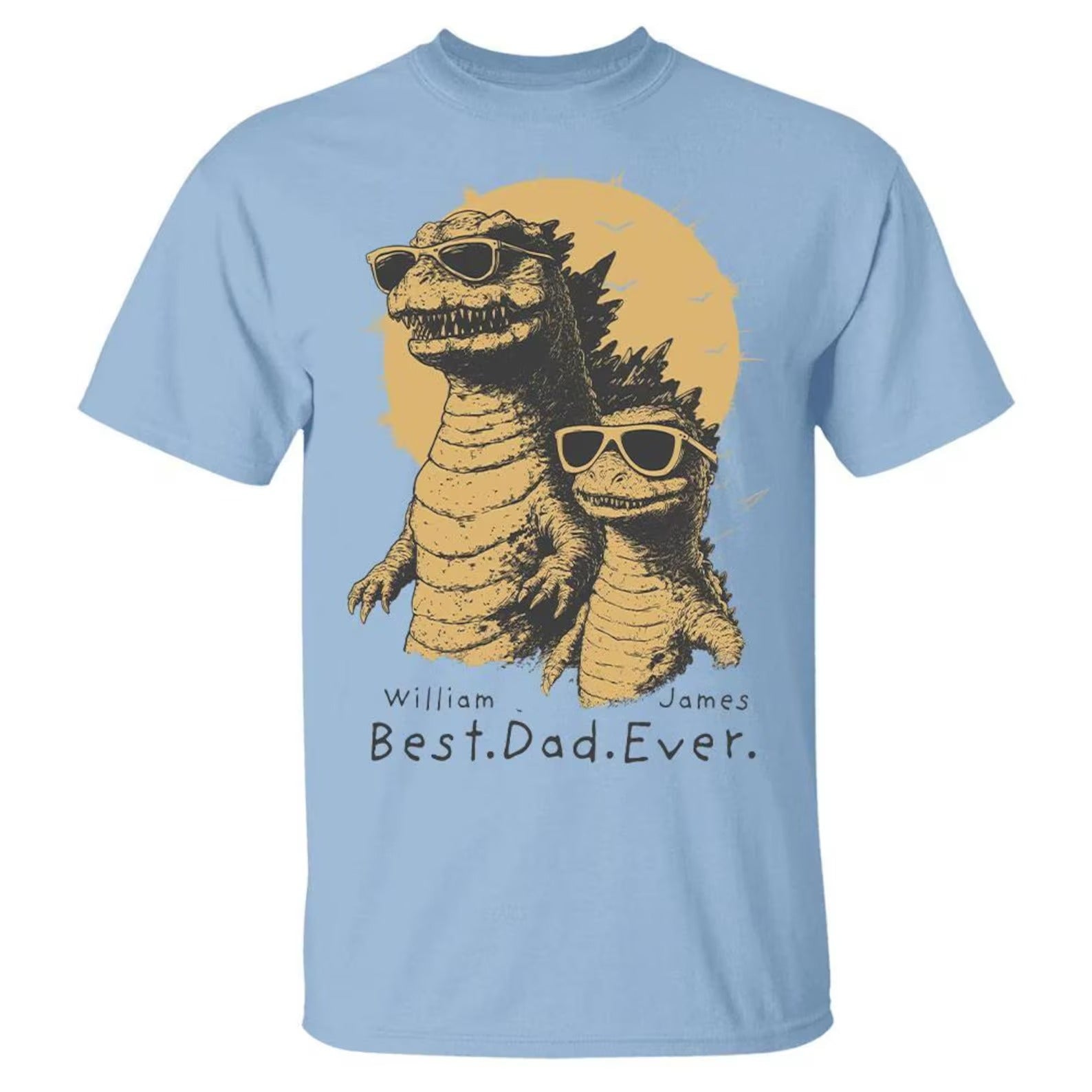 Personalized Best Dad Ever Dadzilla T-Shirt Father Day Gifts for Dad Funny Papa Tshirt Cool Daddy Dinosaur Tee