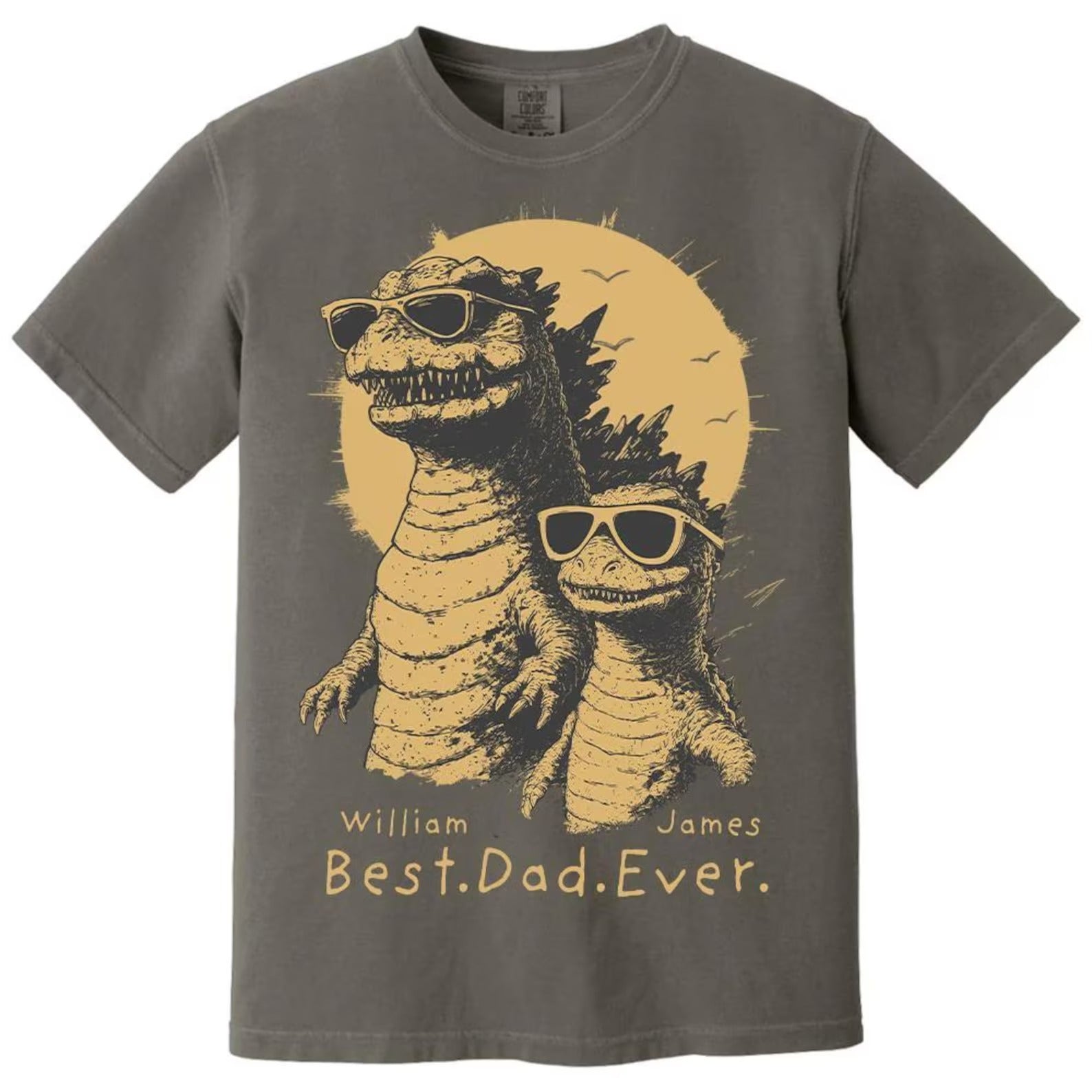Personalized Best Dad Ever Dadzilla T-Shirt Father Day Gifts for Dad Funny Papa Tshirt Cool Daddy Dinosaur Tee