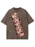Stacked Faces Of Disarray Washed T-Shirt