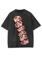 Stacked Faces Of Disarray Washed T-Shirt
