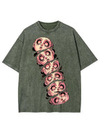Stacked Faces Of Disarray Washed T-Shirt