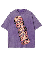 Stacked Faces Of Disarray Washed T-Shirt