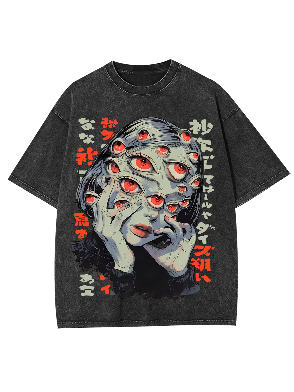 Thousand Staring Eyes Washed Graphic T-Shirt