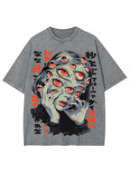 Thousand Staring Eyes Washed Graphic T-Shirt