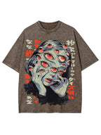 Thousand Staring Eyes Washed Graphic T-Shirt