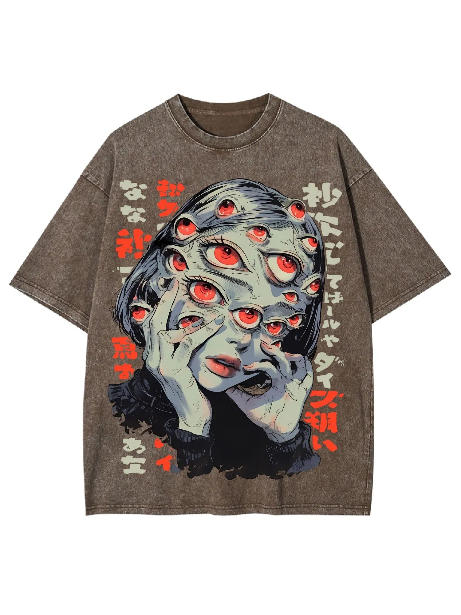 Thousand Staring Eyes Washed Graphic T-Shirt
