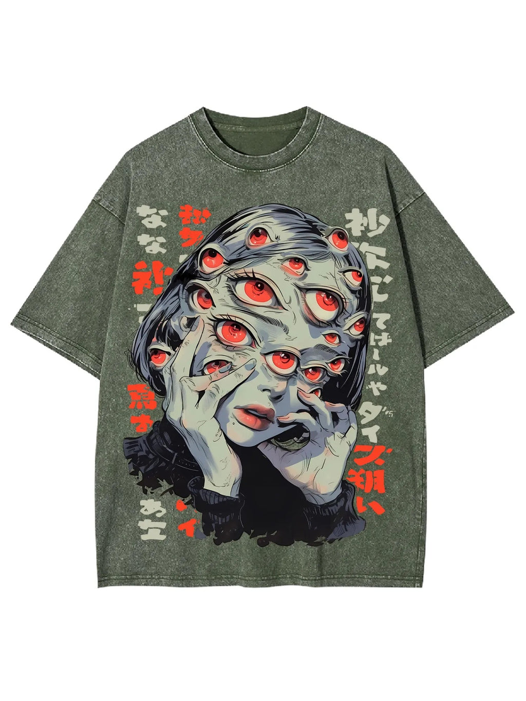 Thousand Staring Eyes Washed Graphic T-Shirt