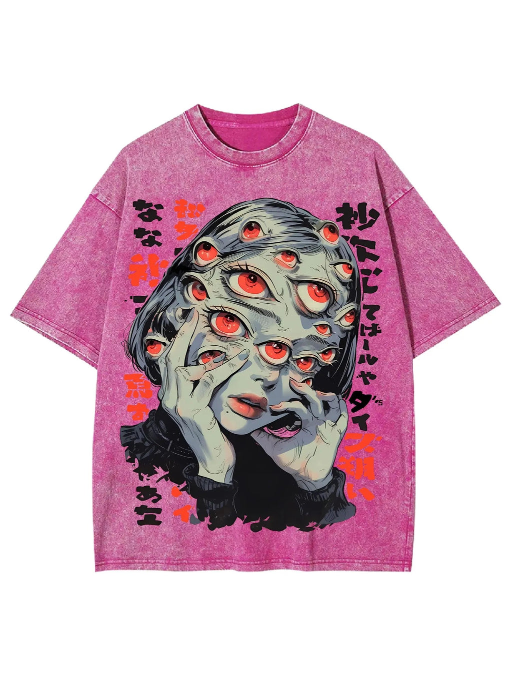 Thousand Staring Eyes Washed Graphic T-Shirt