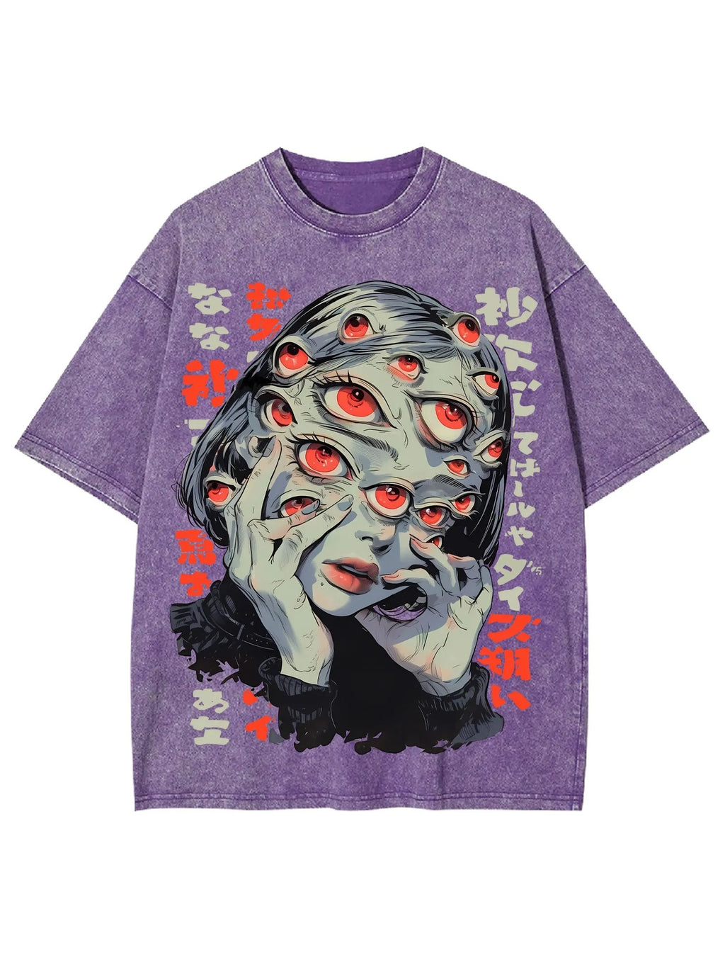 Thousand Staring Eyes Washed Graphic T-Shirt