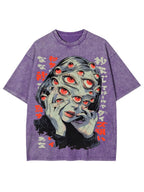 Thousand Staring Eyes Washed Graphic T-Shirt