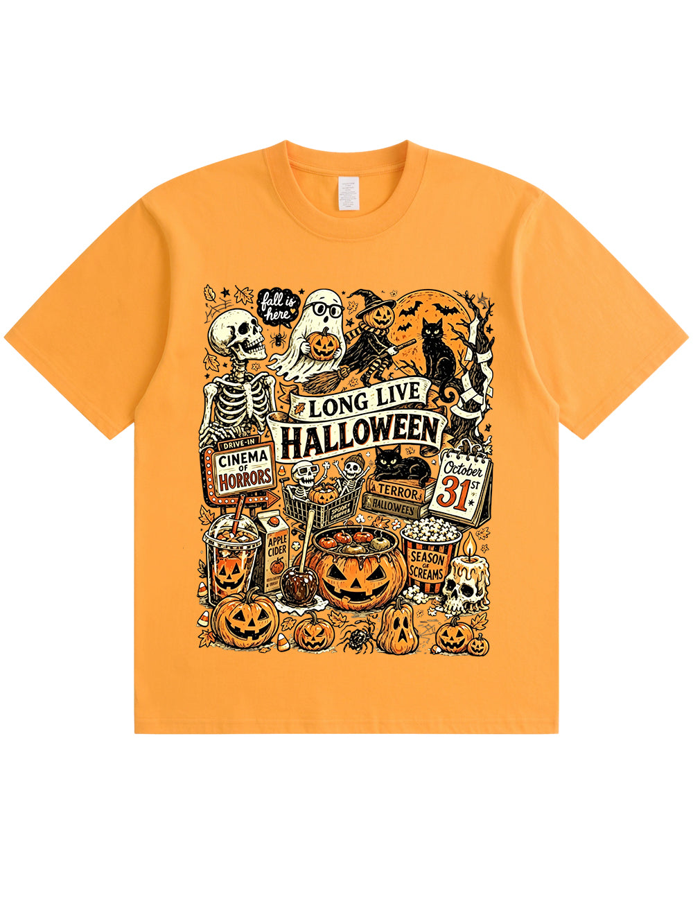 Vintage Halloween Spooky Season Graphic  Soft Cotton T-Shirt