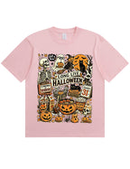 Vintage Halloween Spooky Season Graphic  Soft Cotton T-Shirt