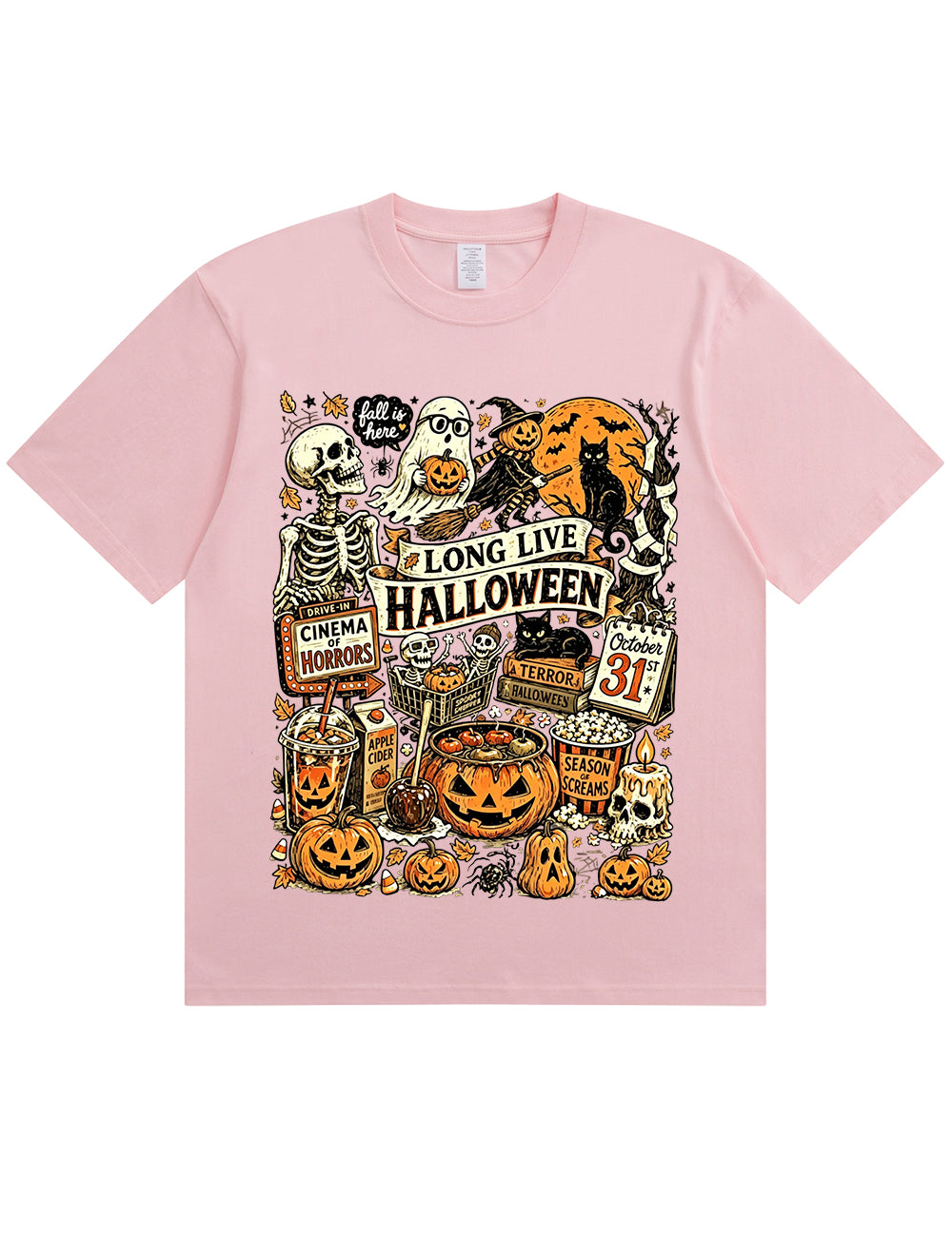 Vintage Halloween Spooky Season Graphic  Soft Cotton T-Shirt