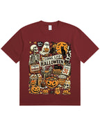 Vintage Halloween Spooky Season Graphic  Soft Cotton T-Shirt