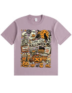 Vintage Halloween Spooky Season Graphic  Soft Cotton T-Shirt