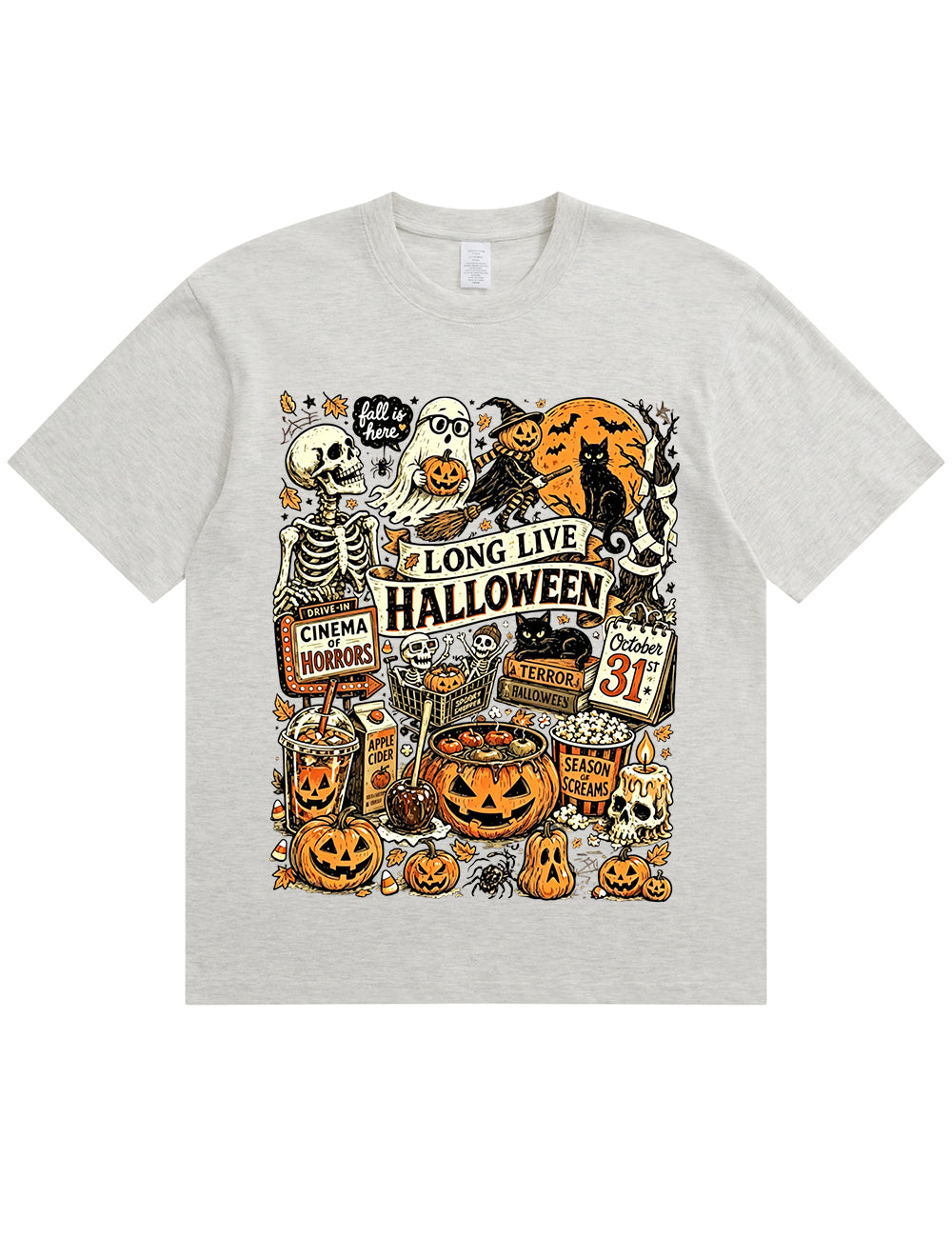 Vintage Halloween Spooky Season Graphic  Soft Cotton T-Shirt