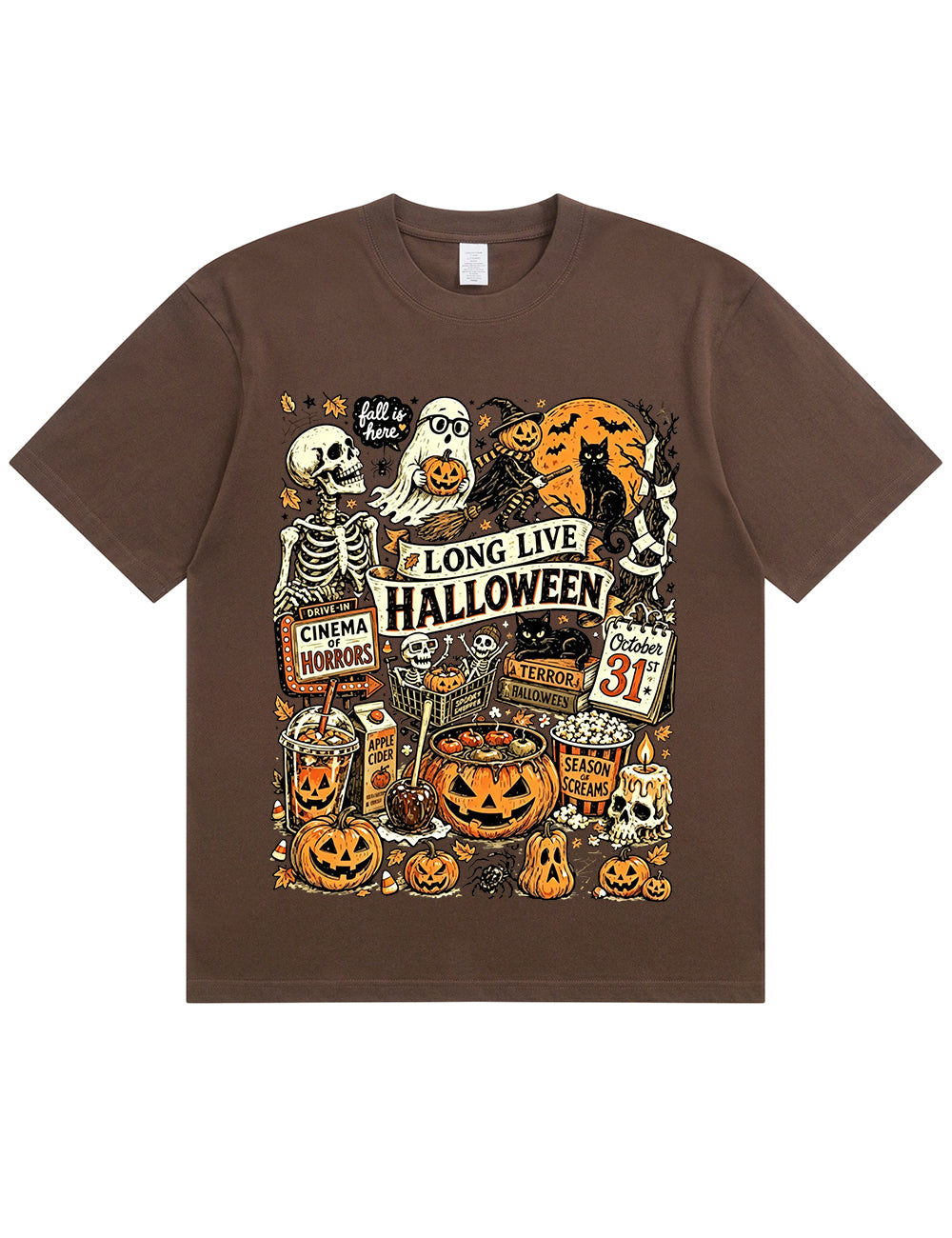 Vintage Halloween Spooky Season Graphic  Soft Cotton T-Shirt