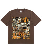 Vintage Halloween Spooky Season Graphic  Soft Cotton T-Shirt