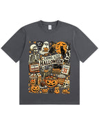 Vintage Halloween Spooky Season Graphic  Soft Cotton T-Shirt