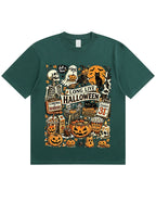 Vintage Halloween Spooky Season Graphic  Soft Cotton T-Shirt