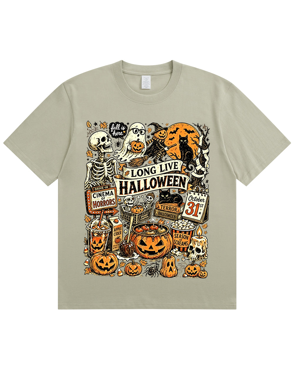 Vintage Halloween Spooky Season Graphic  Soft Cotton T-Shirt