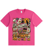 Vintage Halloween Spooky Season Graphic  Soft Cotton T-Shirt