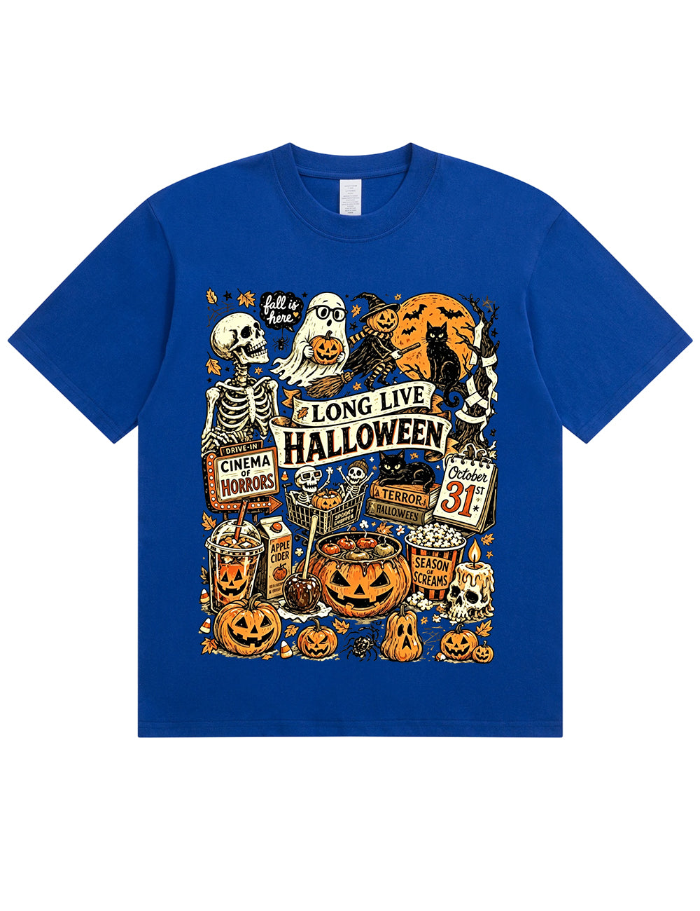 Vintage Halloween Spooky Season Graphic  Soft Cotton T-Shirt