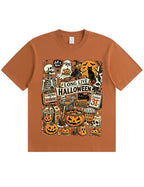 Vintage Halloween Spooky Season Graphic  Soft Cotton T-Shirt
