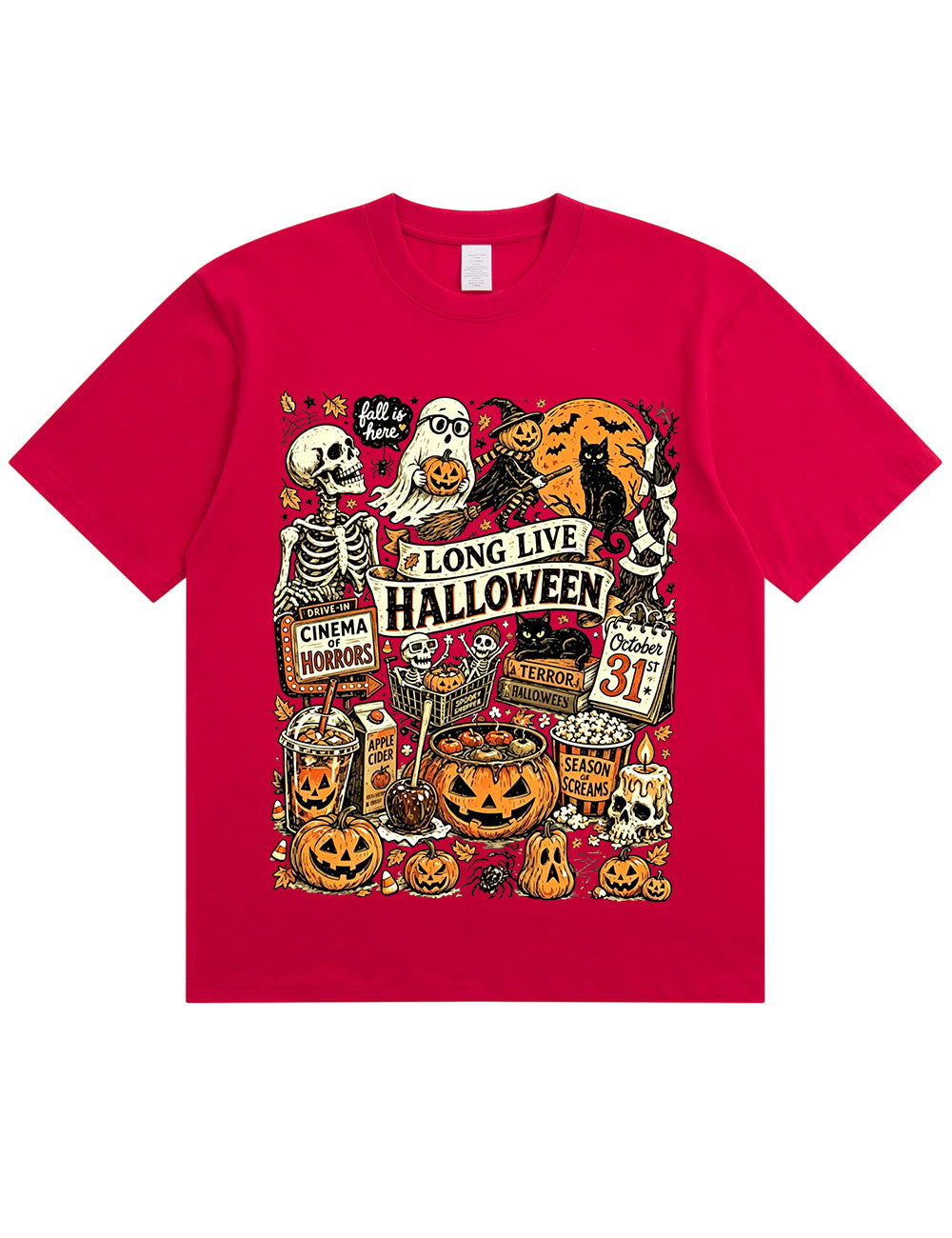 Vintage Halloween Spooky Season Graphic  Soft Cotton T-Shirt