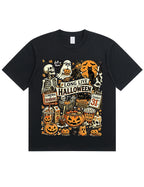 Vintage Halloween Spooky Season Graphic  Soft Cotton T-Shirt