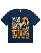 Vintage Halloween Spooky Season Graphic  Soft Cotton T-Shirt