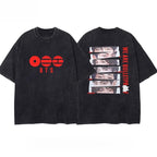 Women's/Men's Casual T-shirt with American retro BTS support pattern print
