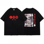 Women's/Men's Casual T-shirt with American retro BTS support pattern print