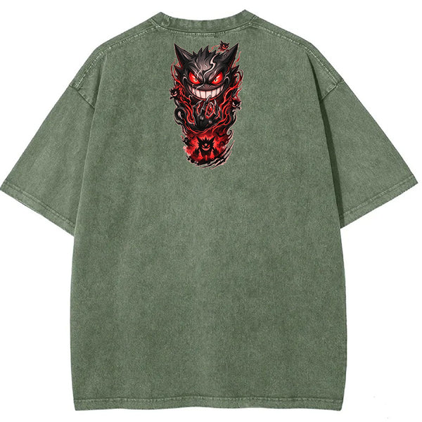 Oriental Cloud Gengar Tattoo Tee | Pokemon Anime