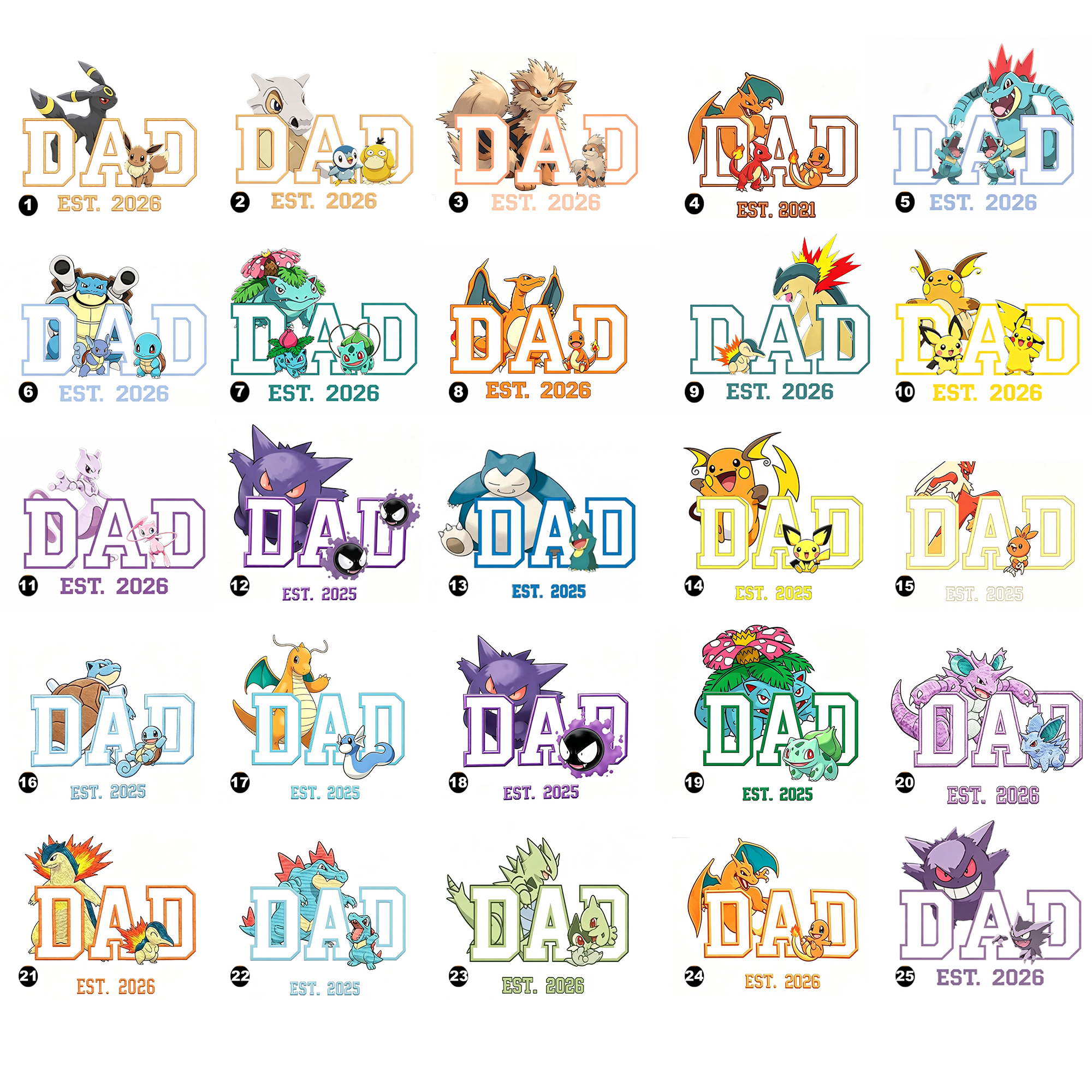 Personalized Pokemon Dad Shirt Secondary image