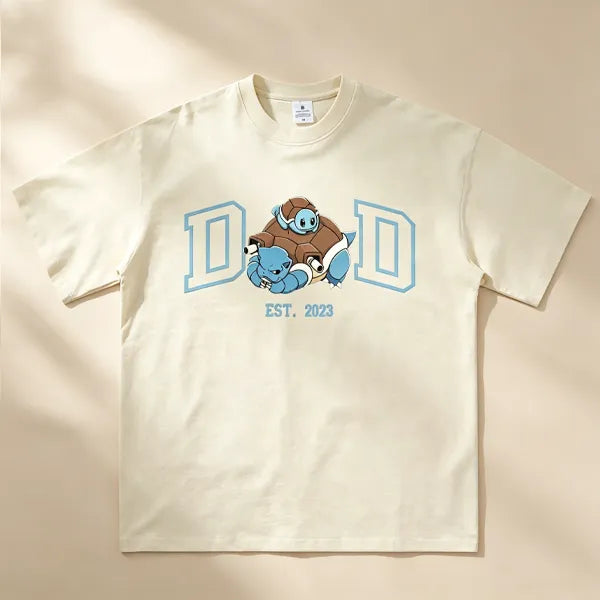 Custom PokaDad Shirt | Personalized Print Tee for Dad