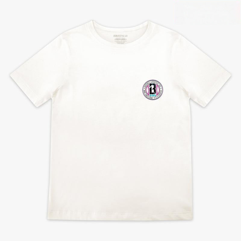 Splatter Lightweight Youth Tee - White/Galaxy