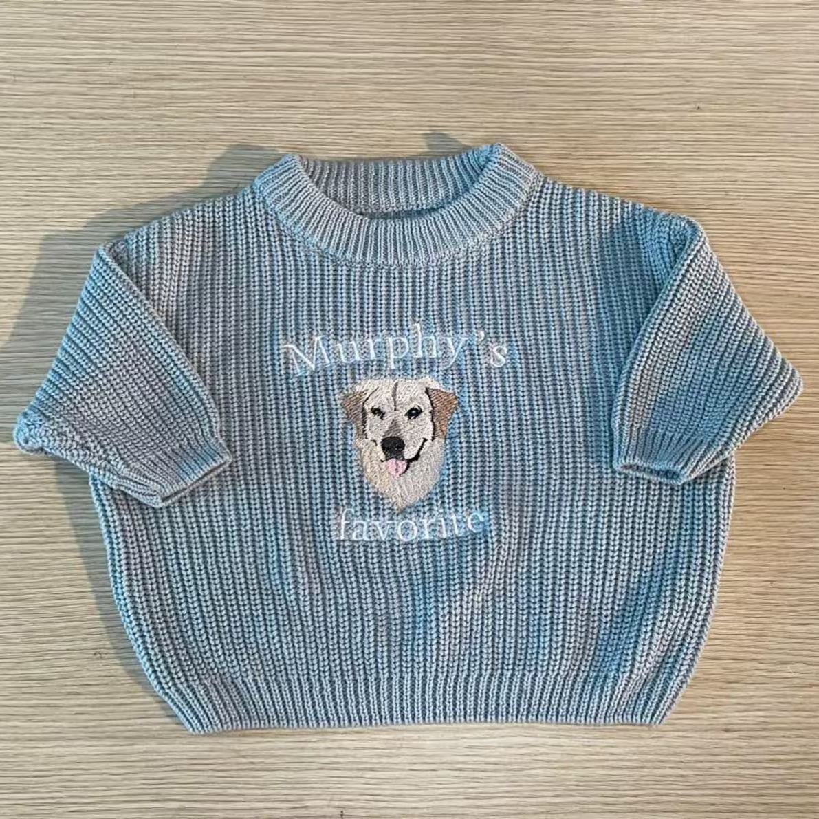 Custom Embroidered Baby Knit Sweater Main image